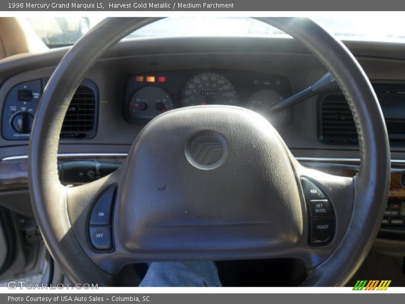 Harvest Gold Metallic / Medium Parchment 1998 Mercury Grand Marquis LS