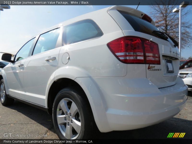 White / Black 2013 Dodge Journey American Value Package