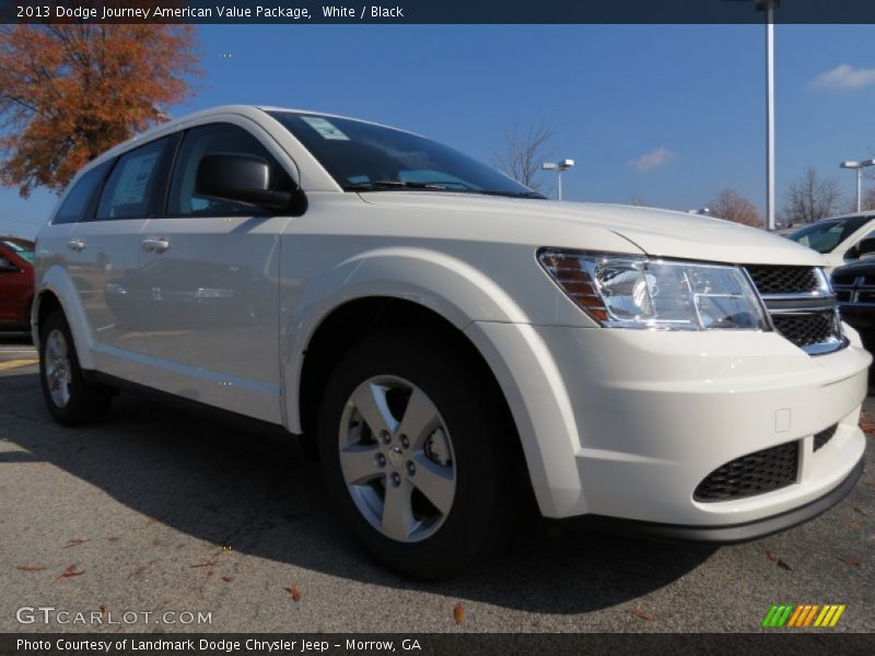 White / Black 2013 Dodge Journey American Value Package