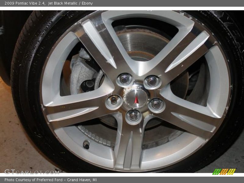 Jet Black Metallic / Ebony 2009 Pontiac Vibe 2.4