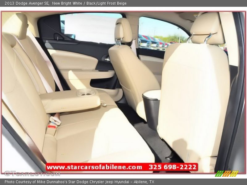 New Bright White / Black/Light Frost Beige 2013 Dodge Avenger SE