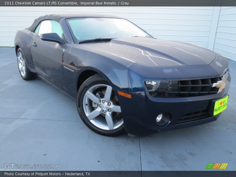 Imperial Blue Metallic / Gray 2011 Chevrolet Camaro LT/RS Convertible