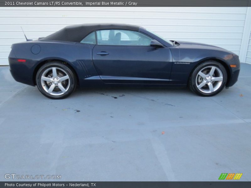 Imperial Blue Metallic / Gray 2011 Chevrolet Camaro LT/RS Convertible