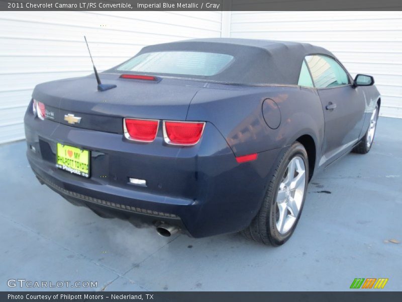 Imperial Blue Metallic / Gray 2011 Chevrolet Camaro LT/RS Convertible