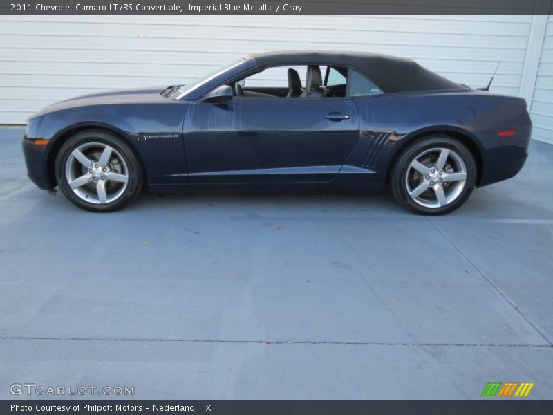 Imperial Blue Metallic / Gray 2011 Chevrolet Camaro LT/RS Convertible