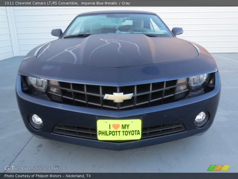 Imperial Blue Metallic / Gray 2011 Chevrolet Camaro LT/RS Convertible