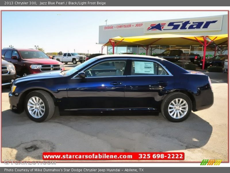 Jazz Blue Pearl / Black/Light Frost Beige 2013 Chrysler 300