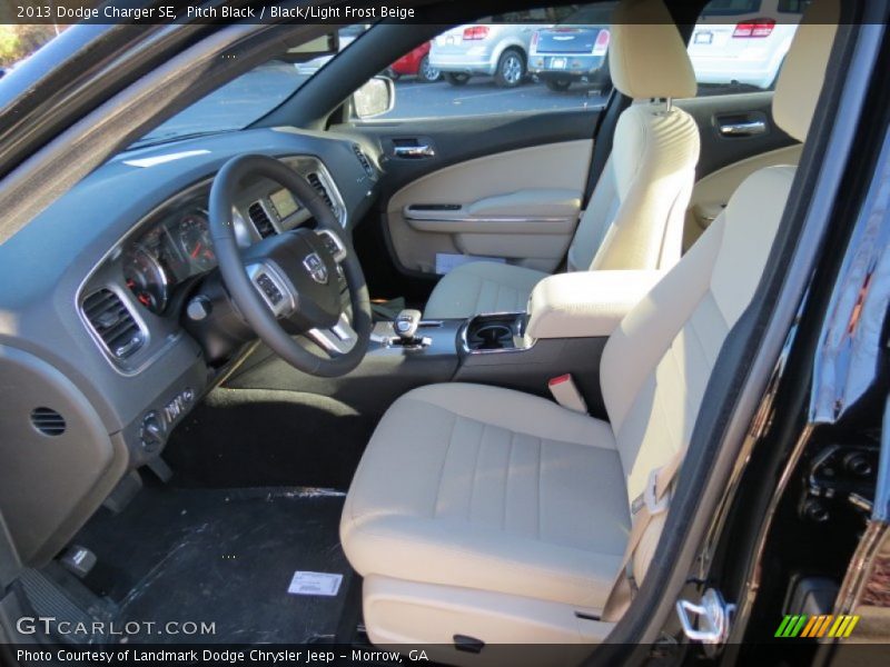 Pitch Black / Black/Light Frost Beige 2013 Dodge Charger SE