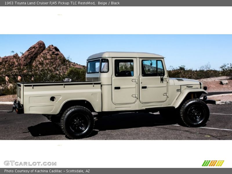 Beige / Black 1963 Toyota Land Cruiser FJ45 Pickup TLC RestoMod