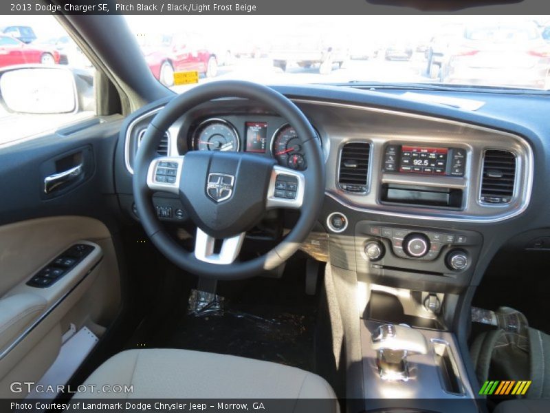 Pitch Black / Black/Light Frost Beige 2013 Dodge Charger SE