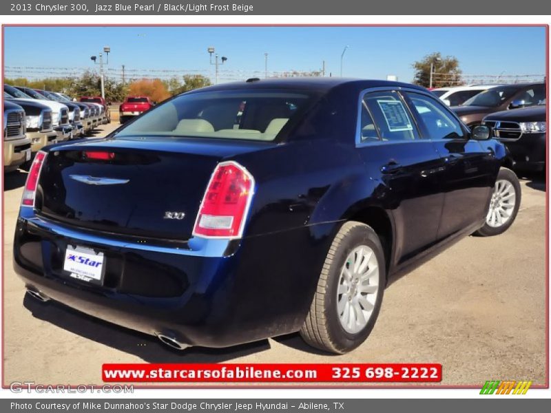 Jazz Blue Pearl / Black/Light Frost Beige 2013 Chrysler 300