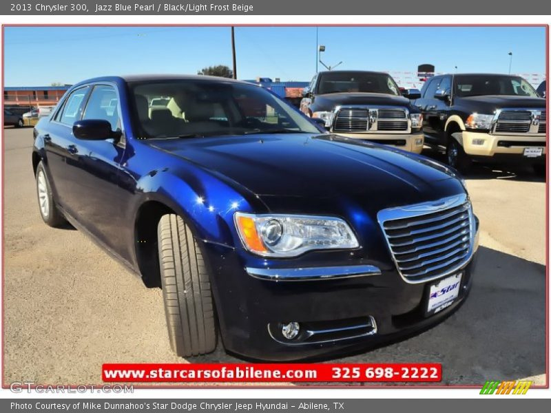 Jazz Blue Pearl / Black/Light Frost Beige 2013 Chrysler 300