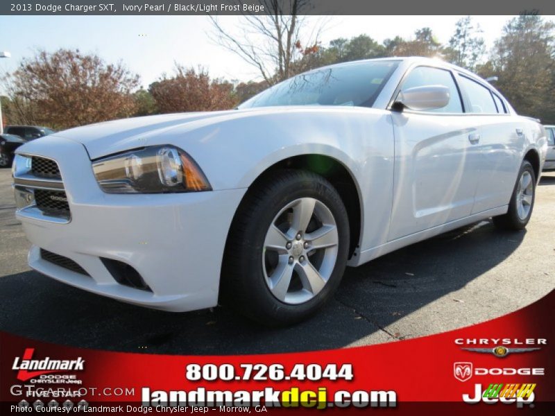 Ivory Pearl / Black/Light Frost Beige 2013 Dodge Charger SXT