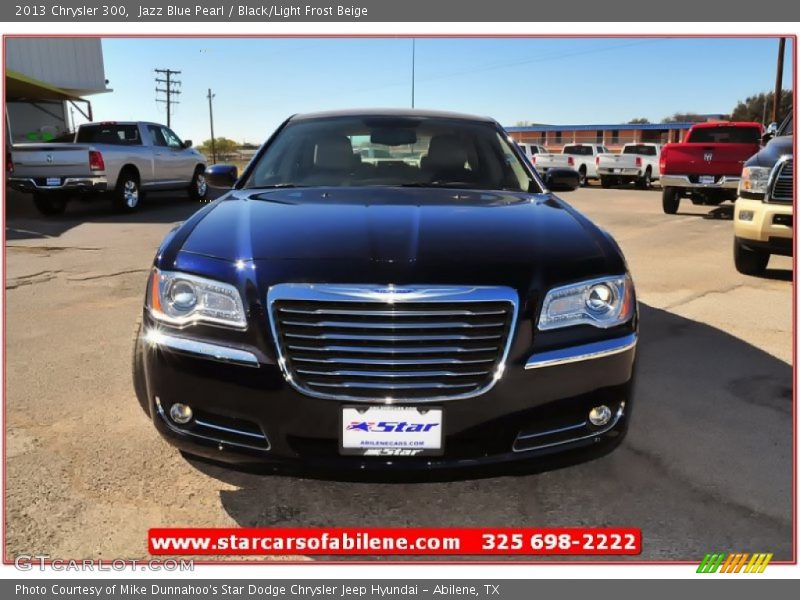 Jazz Blue Pearl / Black/Light Frost Beige 2013 Chrysler 300