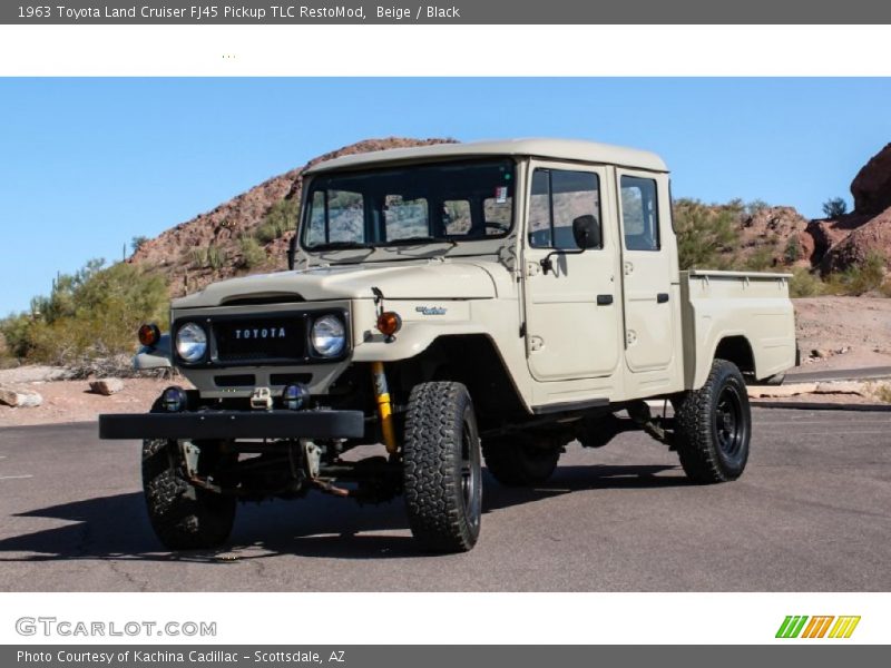 Beige / Black 1963 Toyota Land Cruiser FJ45 Pickup TLC RestoMod