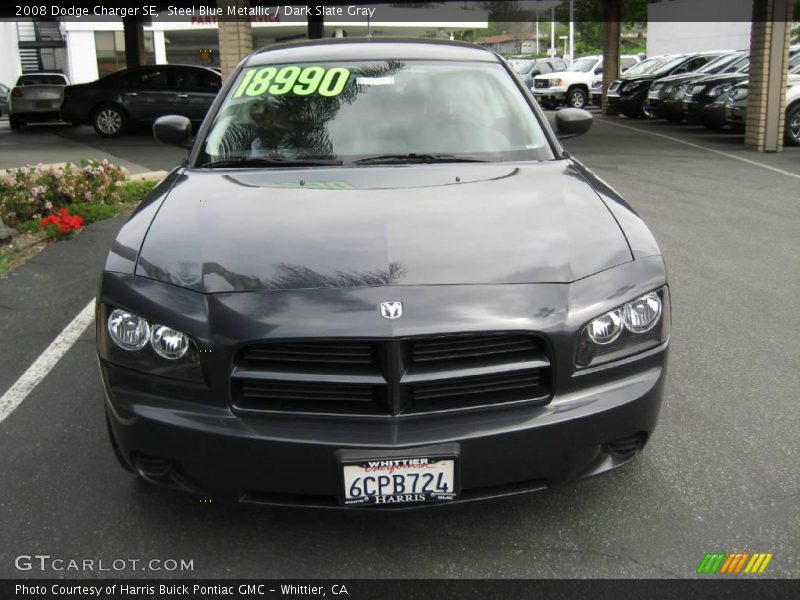 Steel Blue Metallic / Dark Slate Gray 2008 Dodge Charger SE