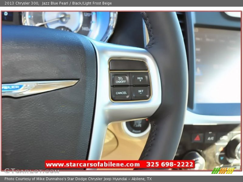 Jazz Blue Pearl / Black/Light Frost Beige 2013 Chrysler 300