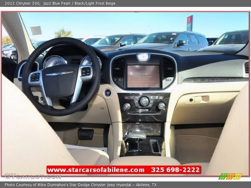 Jazz Blue Pearl / Black/Light Frost Beige 2013 Chrysler 300