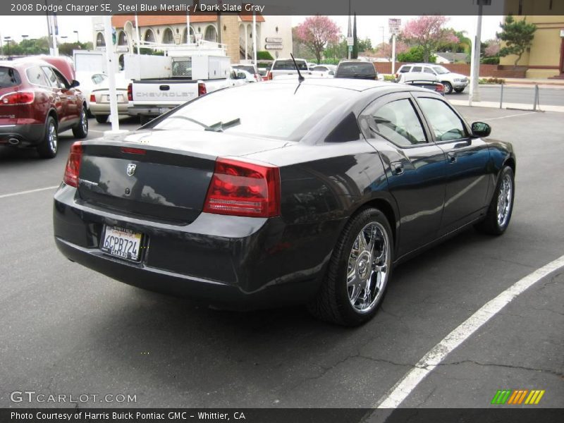 Steel Blue Metallic / Dark Slate Gray 2008 Dodge Charger SE