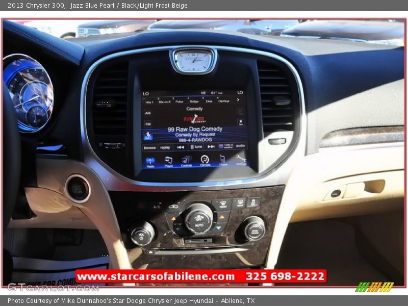 Jazz Blue Pearl / Black/Light Frost Beige 2013 Chrysler 300