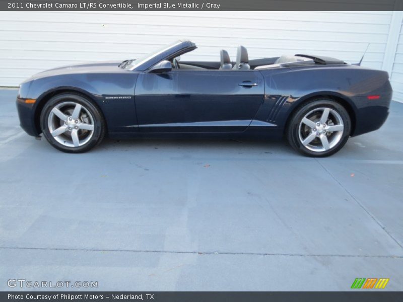Imperial Blue Metallic / Gray 2011 Chevrolet Camaro LT/RS Convertible