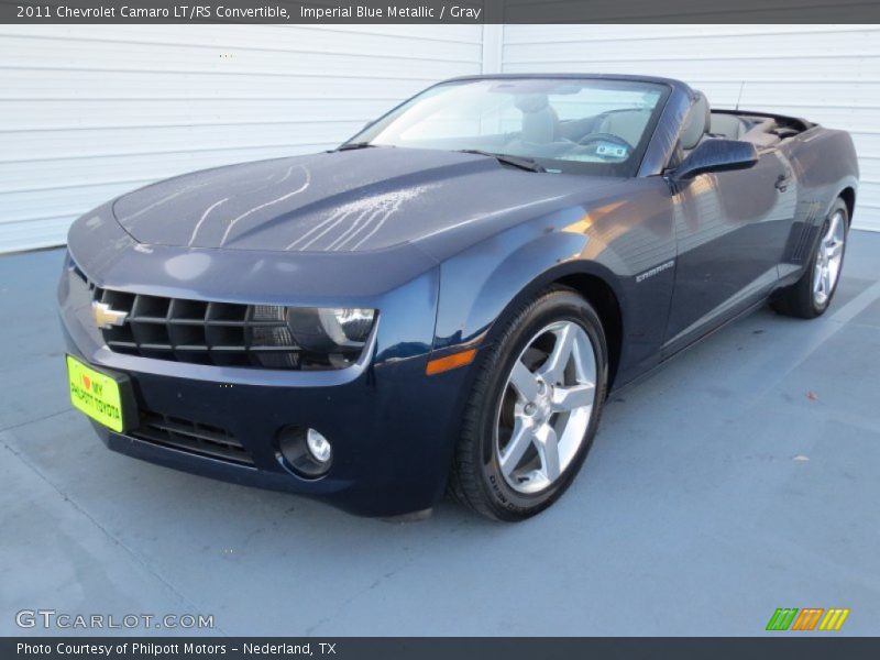 Imperial Blue Metallic / Gray 2011 Chevrolet Camaro LT/RS Convertible