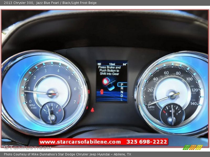 Jazz Blue Pearl / Black/Light Frost Beige 2013 Chrysler 300