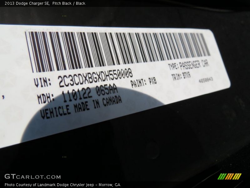 Pitch Black / Black 2013 Dodge Charger SE