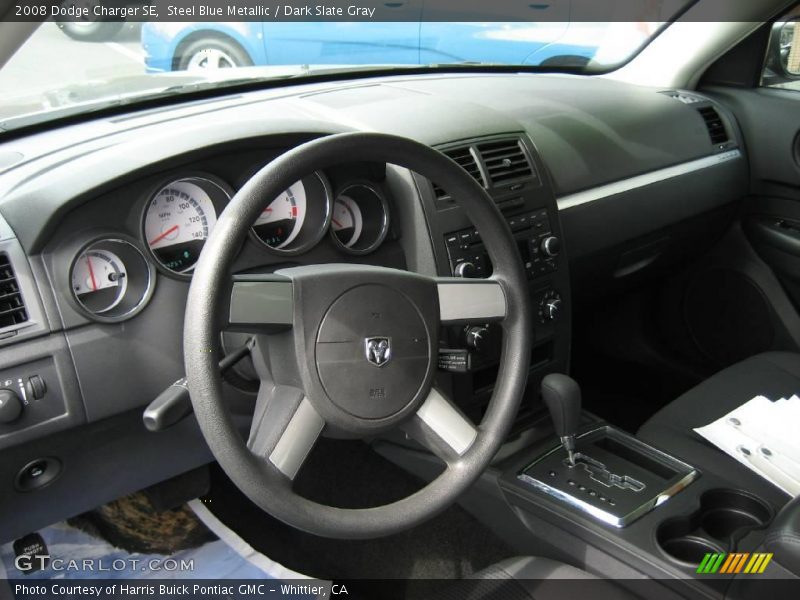 Steel Blue Metallic / Dark Slate Gray 2008 Dodge Charger SE