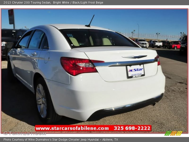 Bright White / Black/Light Frost Beige 2013 Chrysler 200 Touring Sedan