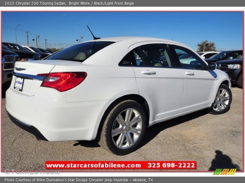 Bright White / Black/Light Frost Beige 2013 Chrysler 200 Touring Sedan