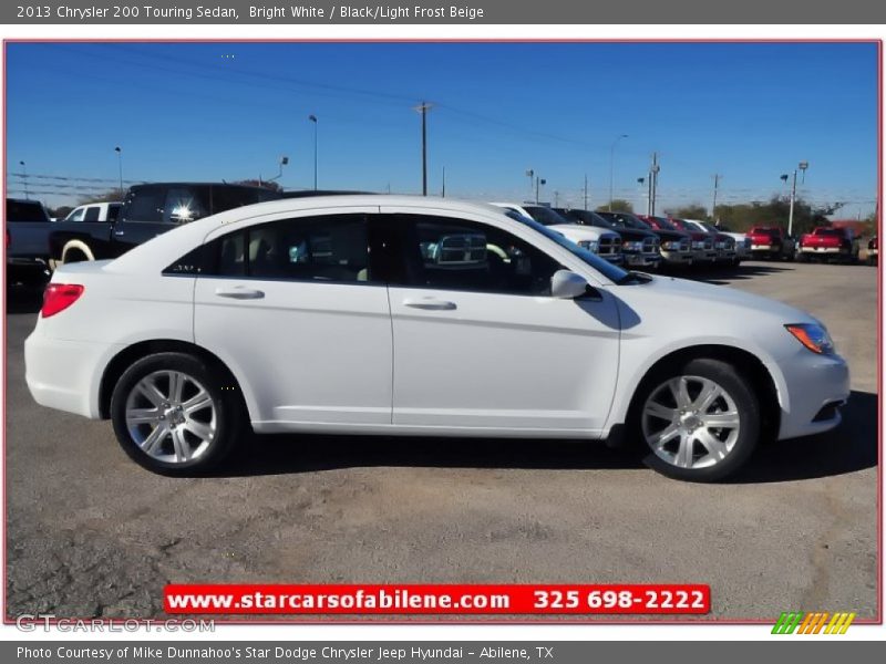 Bright White / Black/Light Frost Beige 2013 Chrysler 200 Touring Sedan