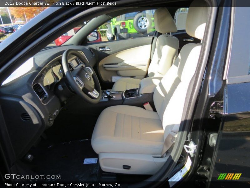 Pitch Black / Black/Light Frost Beige 2013 Dodge Charger SE