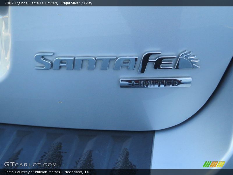 Bright Silver / Gray 2007 Hyundai Santa Fe Limited