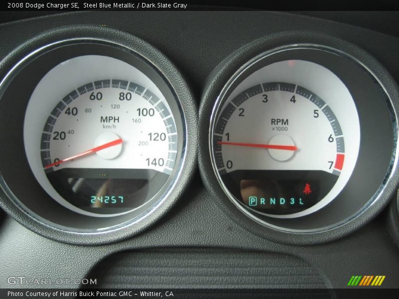 Steel Blue Metallic / Dark Slate Gray 2008 Dodge Charger SE