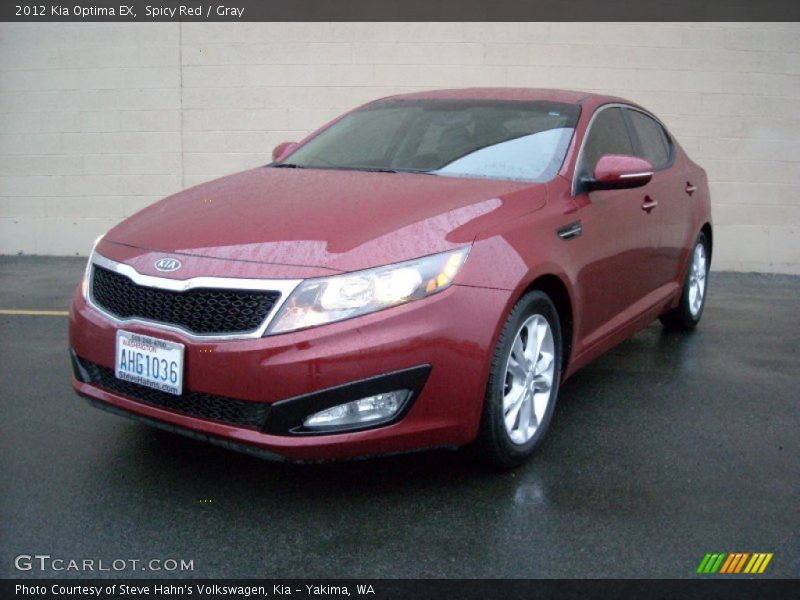 Spicy Red / Gray 2012 Kia Optima EX