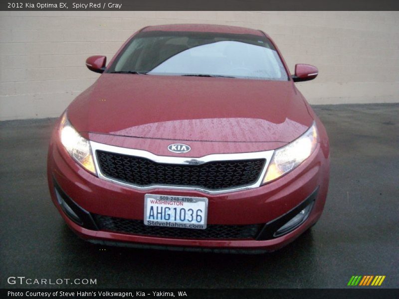 Spicy Red / Gray 2012 Kia Optima EX