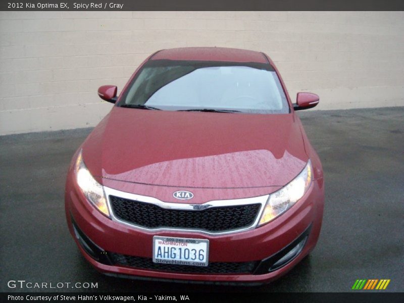 Spicy Red / Gray 2012 Kia Optima EX