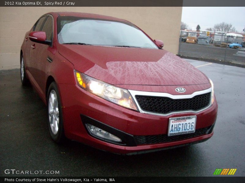 Spicy Red / Gray 2012 Kia Optima EX