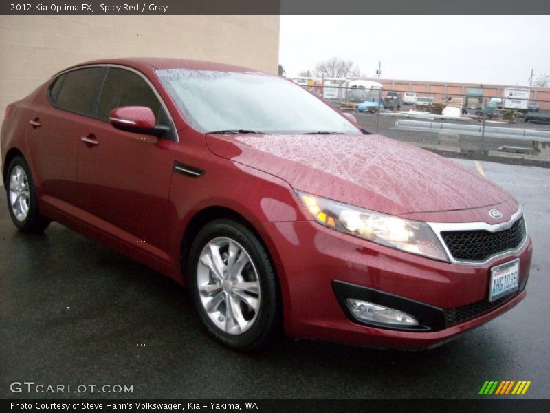 Spicy Red / Gray 2012 Kia Optima EX