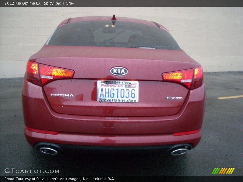 Spicy Red / Gray 2012 Kia Optima EX
