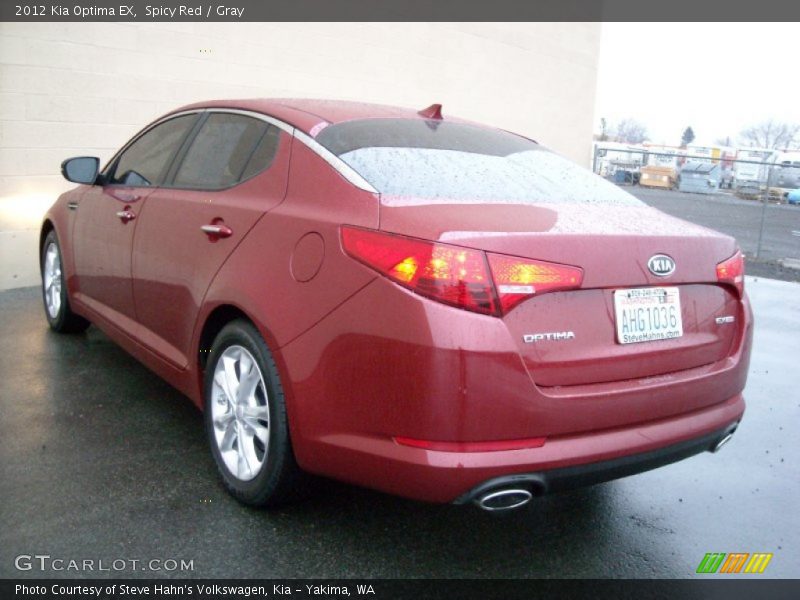 Spicy Red / Gray 2012 Kia Optima EX