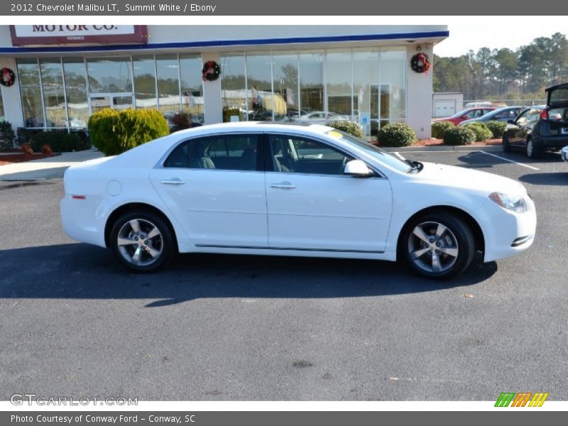 Summit White / Ebony 2012 Chevrolet Malibu LT