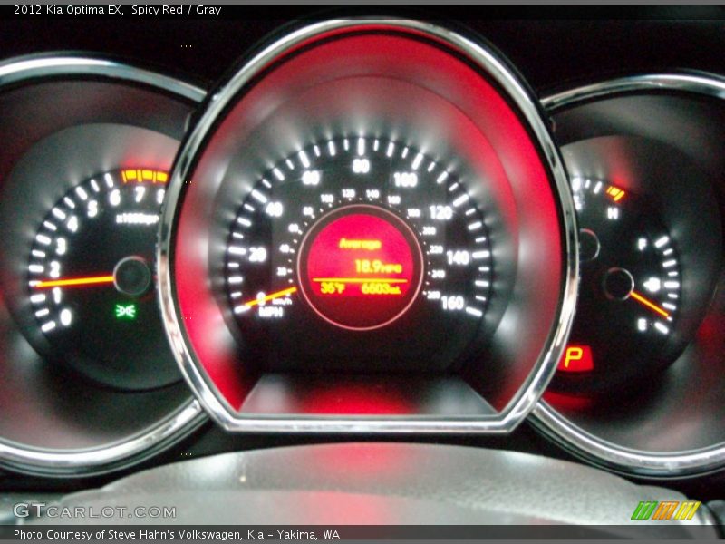 Spicy Red / Gray 2012 Kia Optima EX