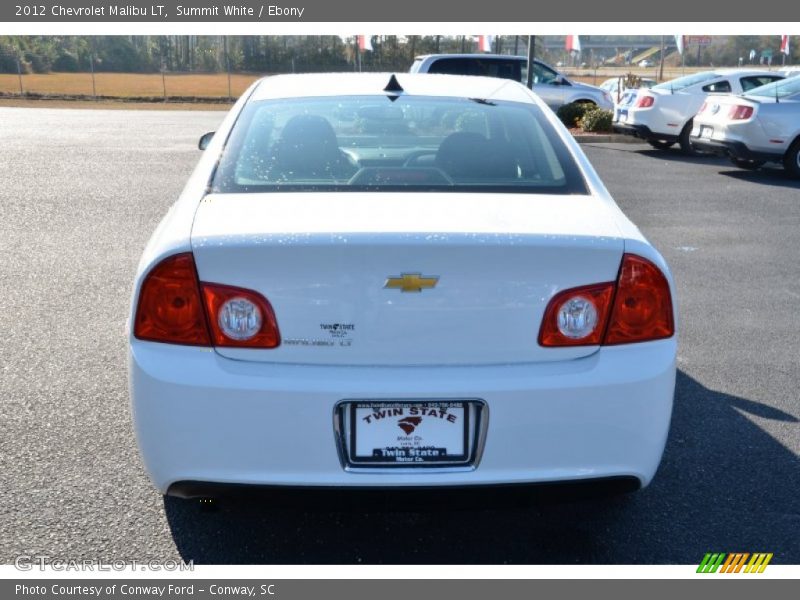 Summit White / Ebony 2012 Chevrolet Malibu LT