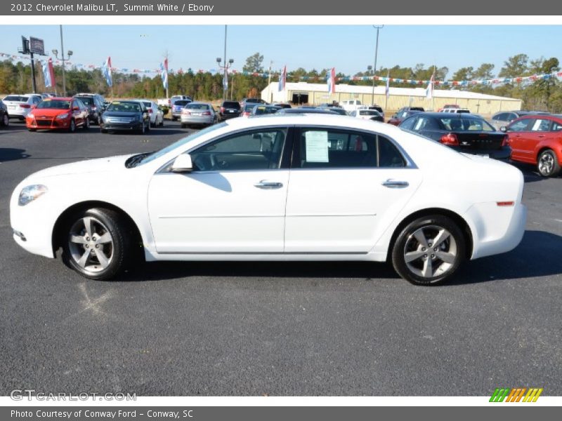 Summit White / Ebony 2012 Chevrolet Malibu LT