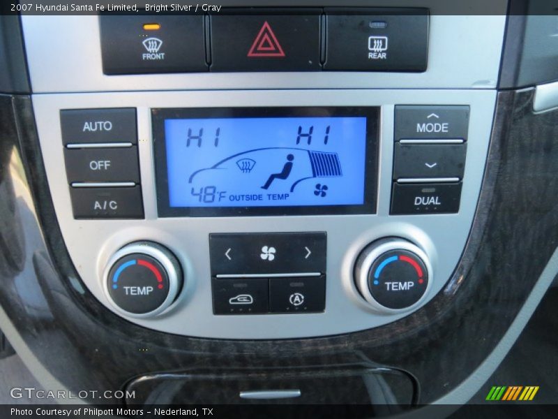 Bright Silver / Gray 2007 Hyundai Santa Fe Limited