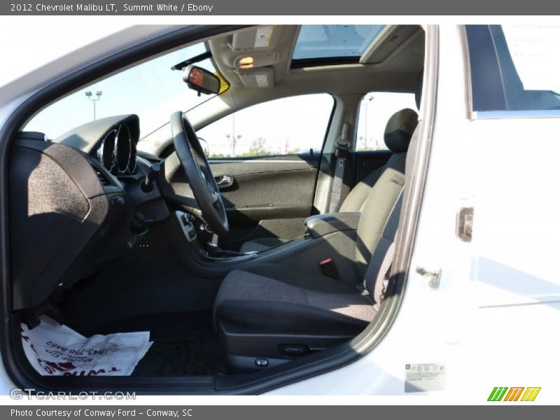 Summit White / Ebony 2012 Chevrolet Malibu LT