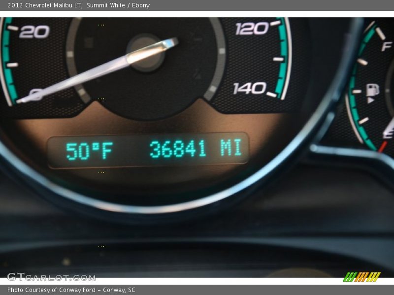 Summit White / Ebony 2012 Chevrolet Malibu LT