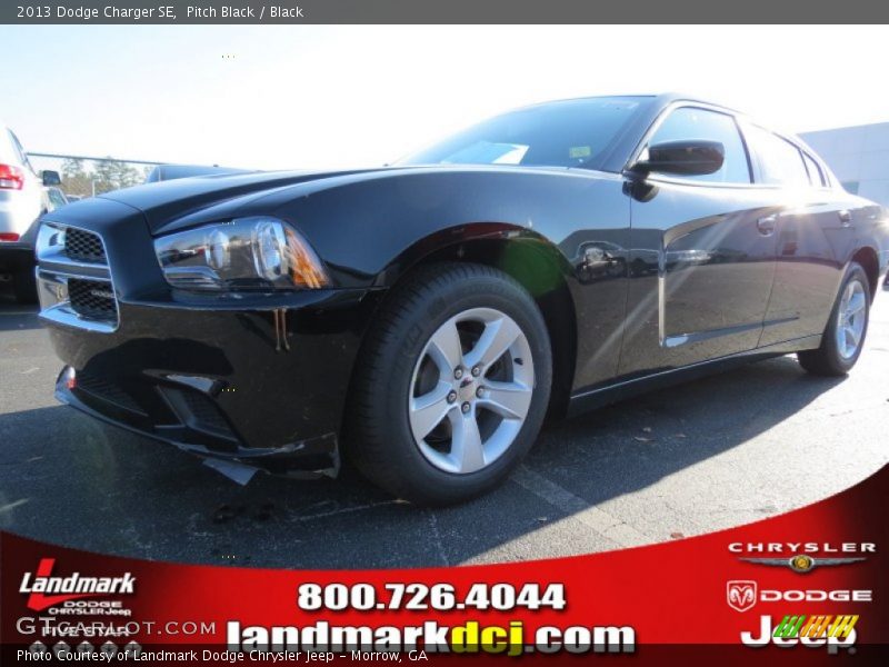 Pitch Black / Black 2013 Dodge Charger SE